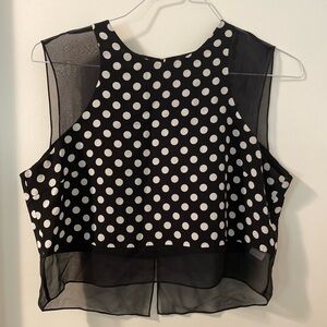 Enno Silk Polka Dot Crop Top by Elizabeth and James Size L
